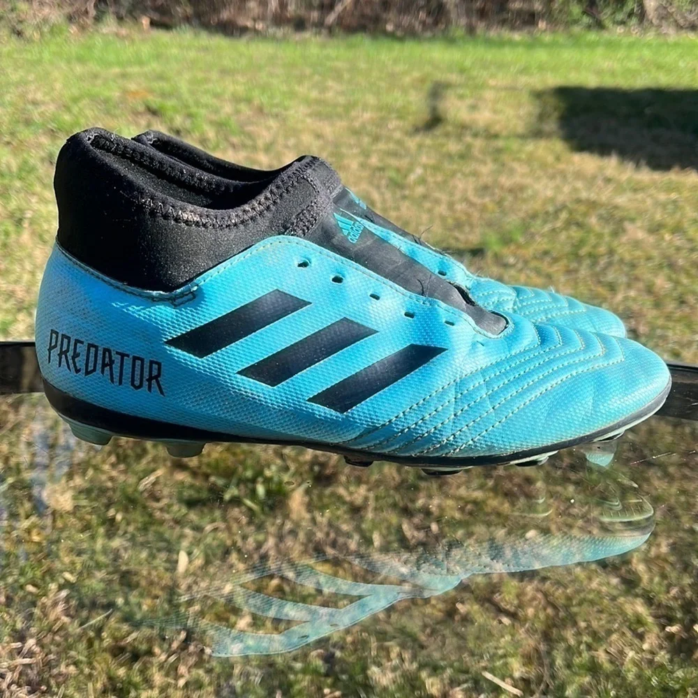Adidas Youth Predator 19.3 FG - Bright Cyan/Black Soccer Cleats